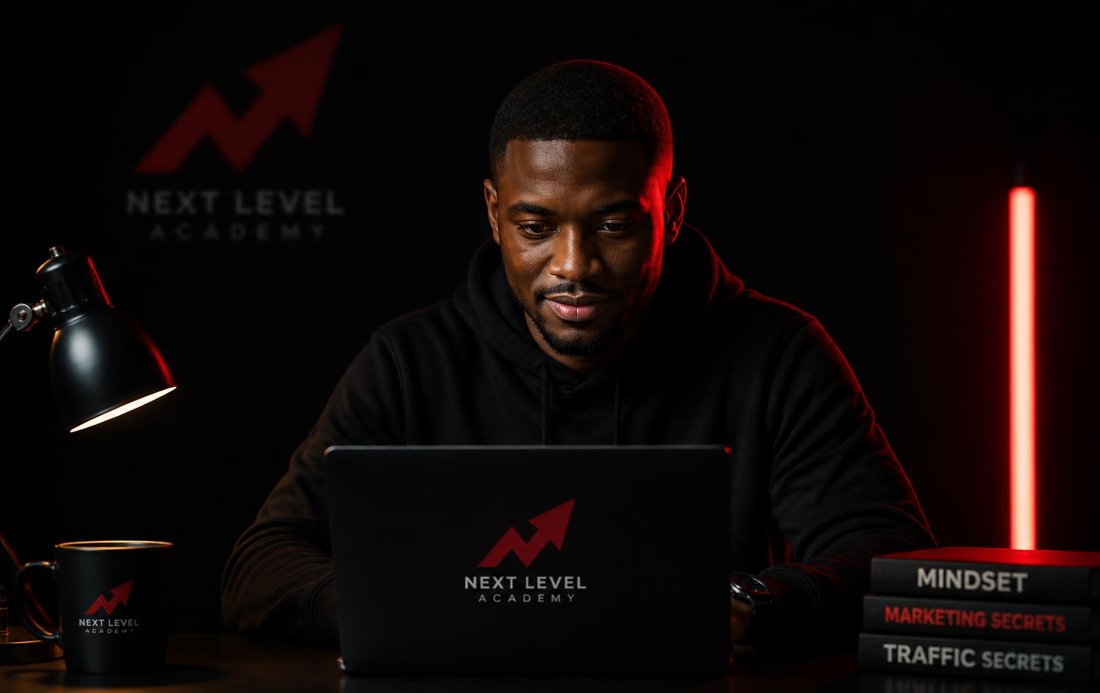 Etidyan k ap swiv kou BLACK707K Academy sou laptop li